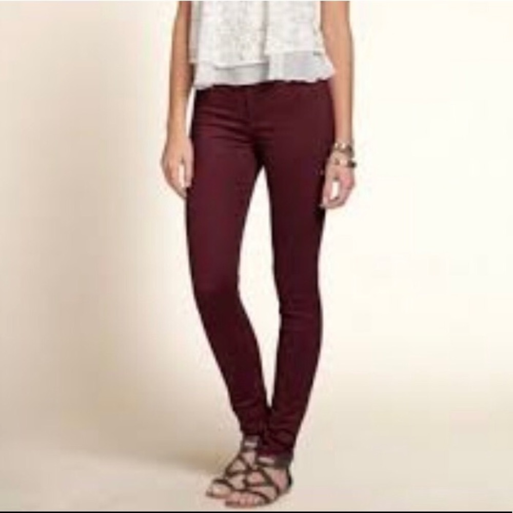 Hollister Maroon Jeans